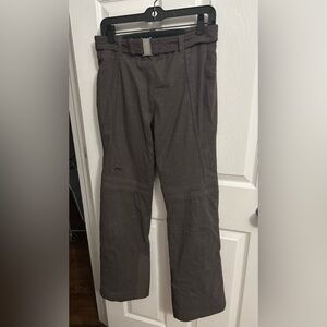KJUS | Women’s Naira Belted Wool Blend Straight Leg Snowpants Ski Brown‎ Sz 36/S